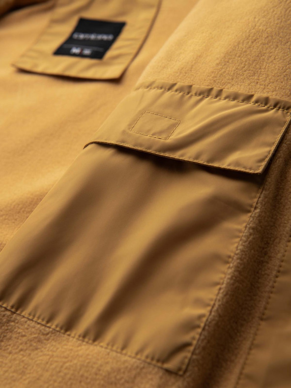 Ombre Clothing Ανδρικό ελαφρύ χρωματιστό αθλητικό μπουφάν με fleece μπλε Ombre Clothing