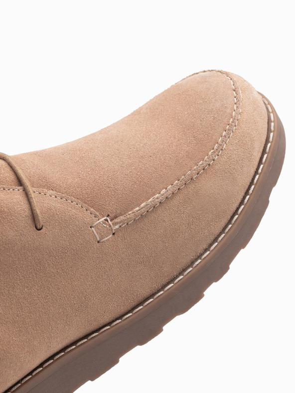 Ombre Clothing Ανδρικά σουέτ μποτάκια αστραγάλου με χοντρή σόλα μπεζ Ombre Clothing