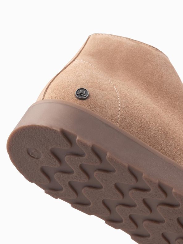 Ombre Clothing Ανδρικά σουέτ μποτάκια αστραγάλου με χοντρή σόλα μπεζ Ombre Clothing