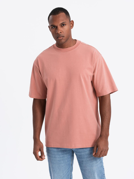 Ombre Clothing Ανδρικό μπλουζάκι LOOSE FIT με τσέπη πορτοκαλί Ombre Clothing