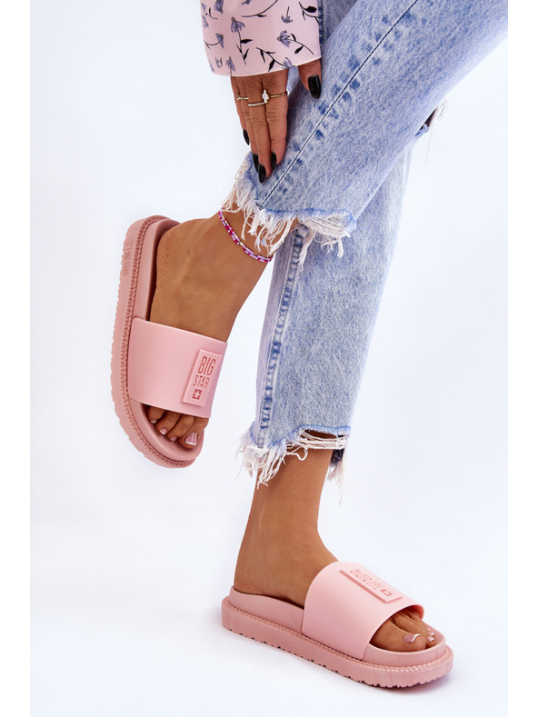 BIG STAR SHOES Γυναικείες παντόφλες Big Star ανοιχτό ροζ