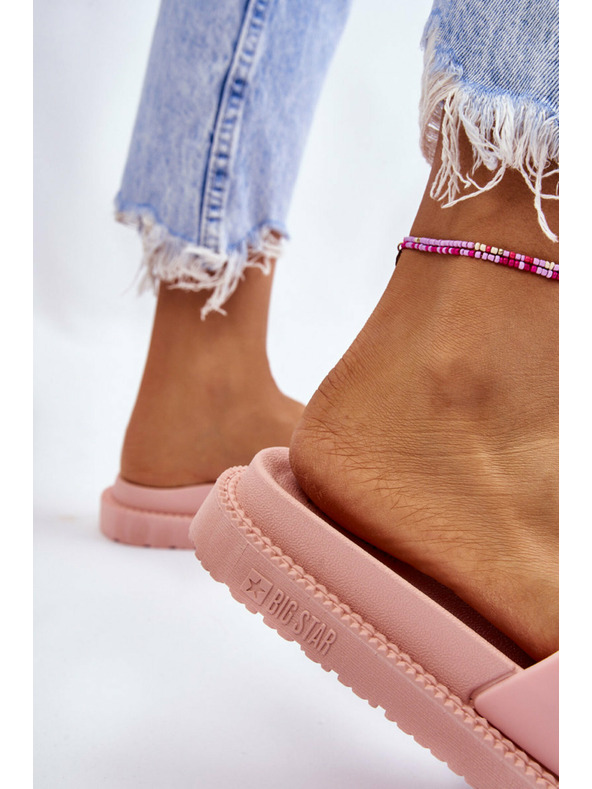 BIG STAR SHOES Γυναικείες παντόφλες Big Star ανοιχτό ροζ