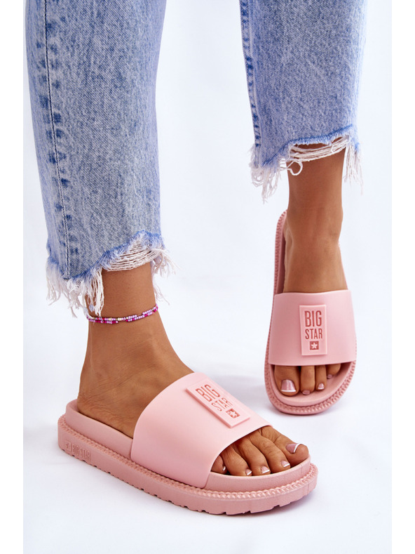 BIG STAR SHOES Γυναικείες παντόφλες Big Star ανοιχτό ροζ
