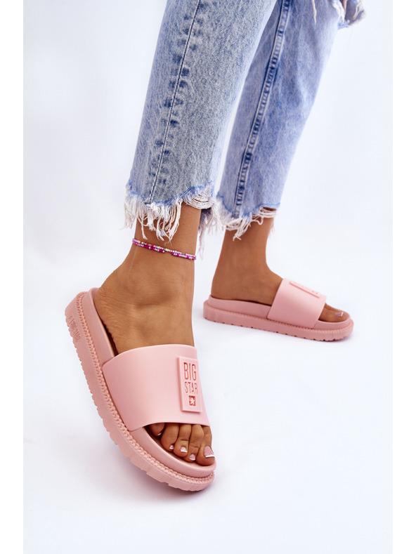 BIG STAR SHOES Γυναικείες παντόφλες Big Star ανοιχτό ροζ
