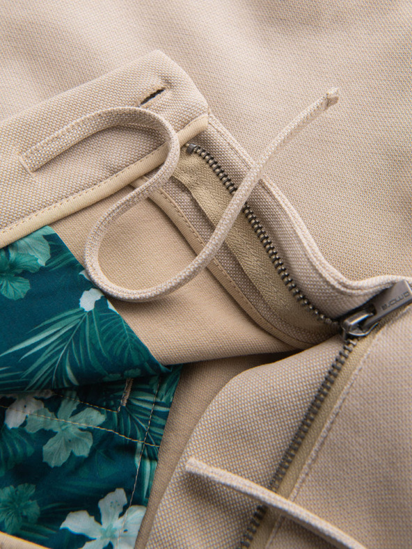 Ombre Clothing Ανδρικό βαμβακερό σορτς φόρμουλα BASIC μπεζ Ombre Ενδύματα