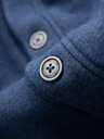 Ombre Clothing Ανδρικό φούτερ με κουμπιά μπλε Ombre Clothing