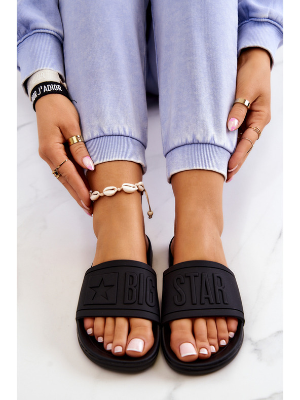 BIG STAR SHOES Γυναικείες παντόφλες μόδας Big Star - Μαύρο