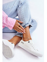 BIG STAR SHOES Γυναικεία χαμηλά δερμάτινα αθλητικά παπούτσια Big Star Λευκό
