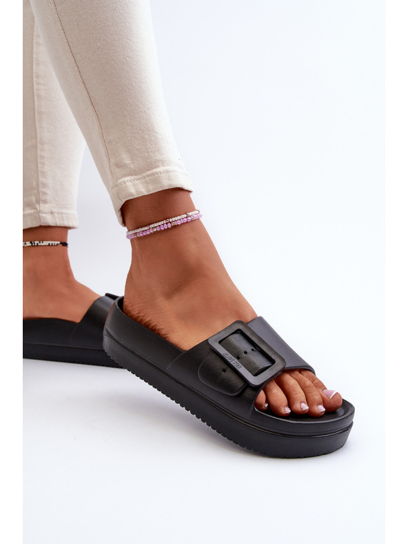 BIG STAR SHOES Γυναικείες παντόφλες αφρού πλατφόρμας με αγκράφα Big Star Μαύρο