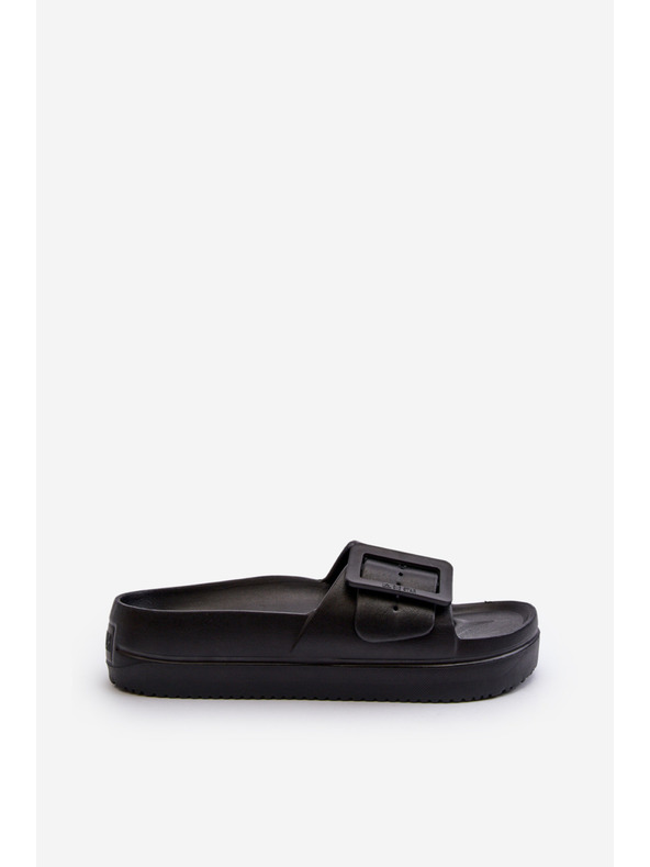 BIG STAR SHOES Γυναικείες παντόφλες αφρού πλατφόρμας με αγκράφα Big Star Μαύρο