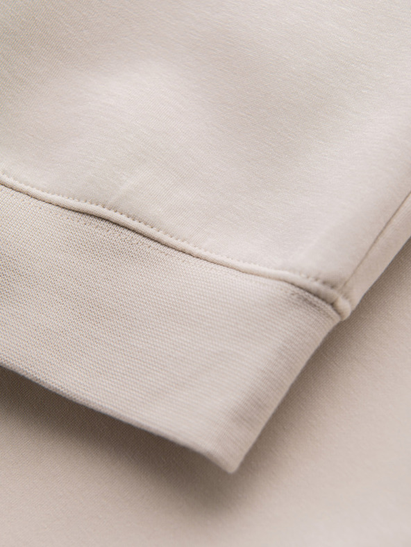 Ombre Clothing Ανδρικό αθλητικό παντελόνι με ραβδωτές μανσέτες και διακοσμητικό φερμουάρ - sand Ombre Clothing