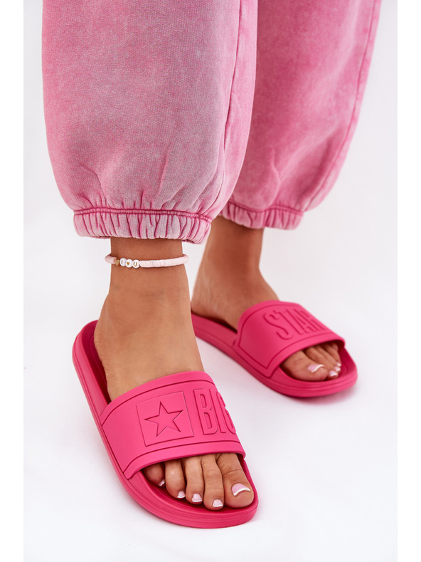 BIG STAR SHOES Γυναικείες παντόφλες μόδας Big Star ροζ