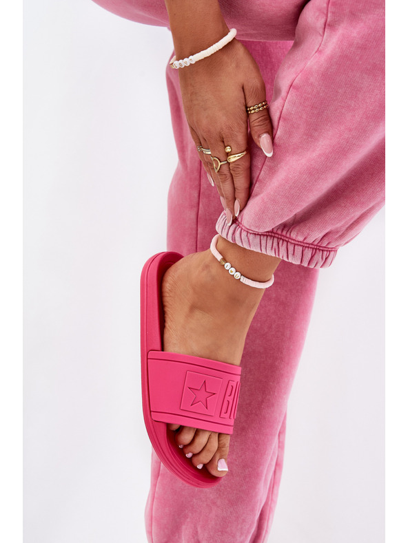 BIG STAR SHOES Γυναικείες παντόφλες μόδας Big Star ροζ