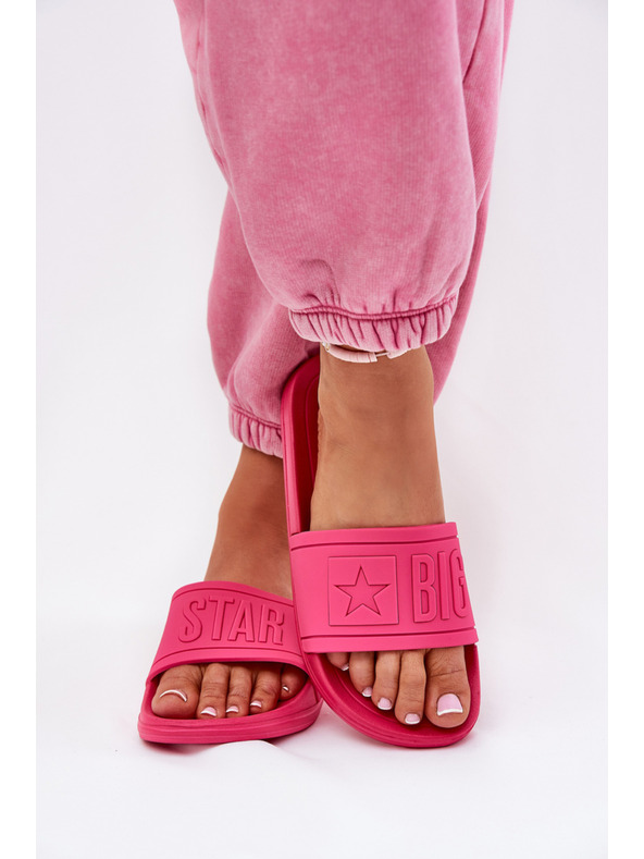 BIG STAR SHOES Γυναικείες παντόφλες μόδας Big Star ροζ