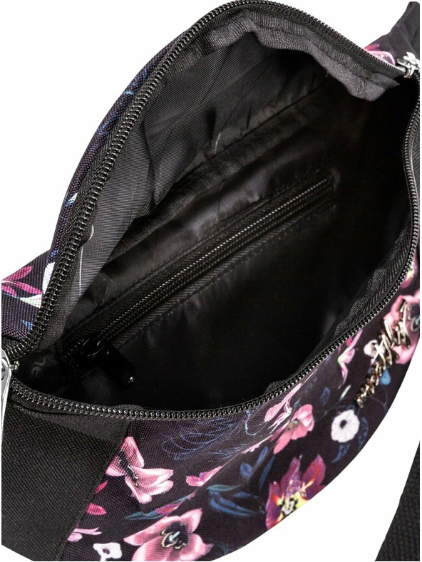 Meatfly Γυναικείο τσαντάκι μέσης Meatfly Taya Hibiscus Black | Πολύχρωμο | Μέγεθος