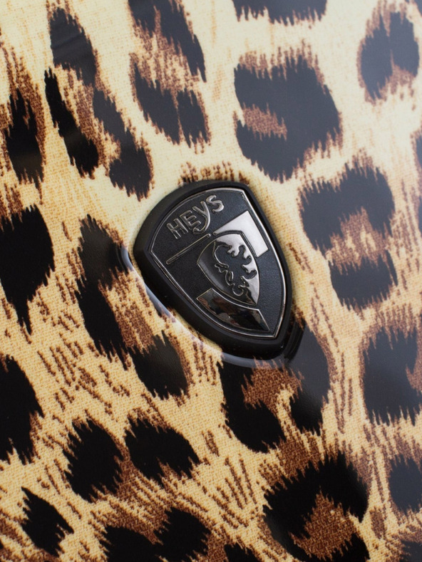 Heys Μαύρο-καφέ με σχέδιο ταξιδιωτική βαλίτσα Heys Brown Leopard M