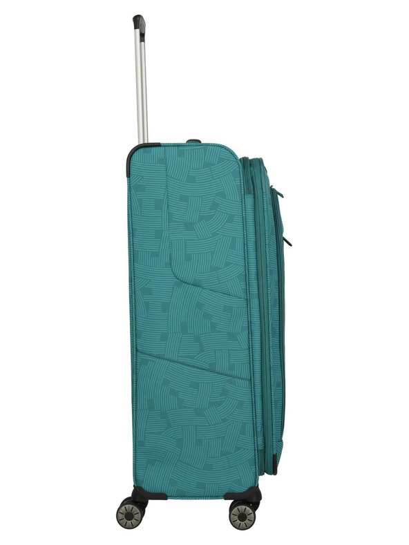 Travelite Ταξιδιωτική βαλίτσα Travelite Skaii 4w L Print Petrol