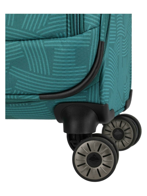 Travelite Ταξιδιωτική βαλίτσα Travelite Skaii 4w L Print Petrol