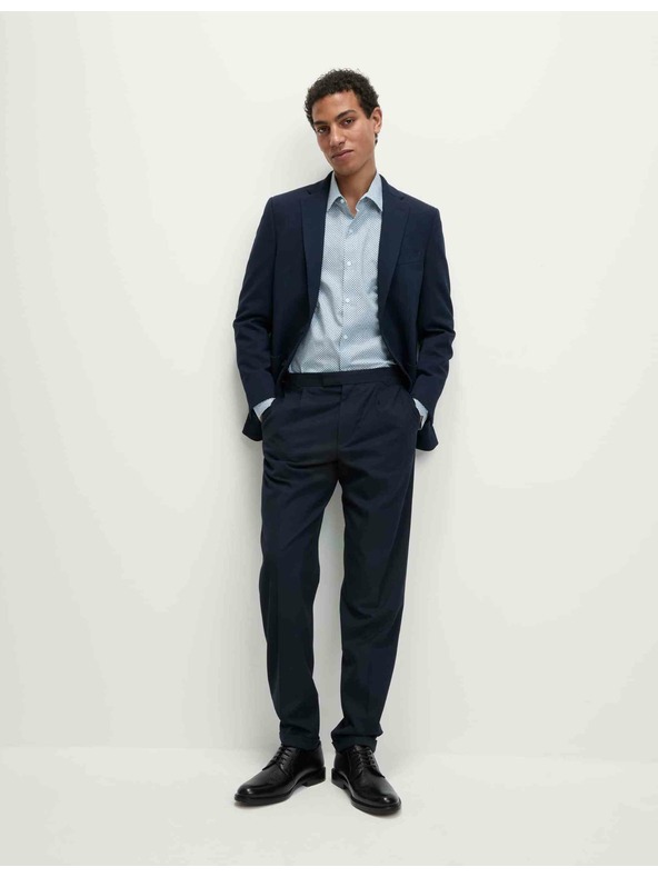 Marks & Spencer Πουκάμισο από καθαρό βαμβάκι, κανονική γραμμή Marks & Spencer μπλε