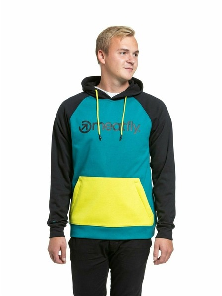 Meatfly Meatfly men's technical sweatshirt Gravel Lime / Dark Teal | Green | Size
