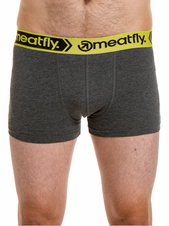 Meatfly Meatfly ανδρικά μπόξερ Balboa Boxershorts Double Pack Grey Heather/Black | Μαύρο | Μέγεθος