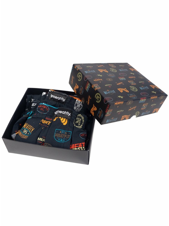Meatfly Meatfly ανδρικά εσώρουχα Agostino Badges Gift Pack | Μαύρο | Μέγεθος