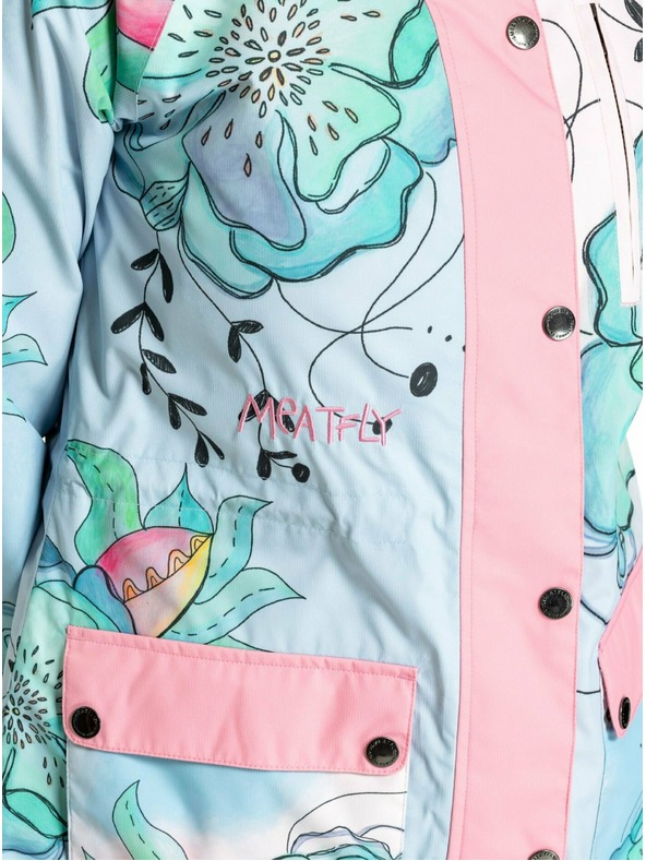 Meatfly Meatfly women's street jacket Xita Mint Flowers