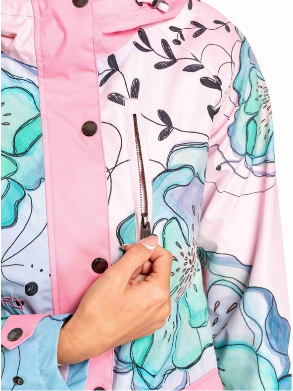 Meatfly Meatfly women's street jacket Xita Mint Flowers