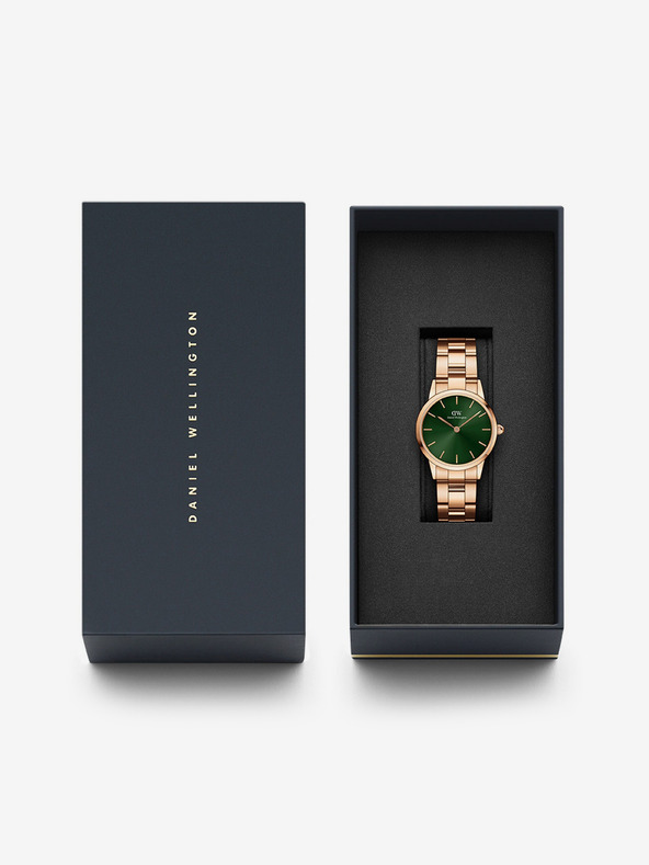Daniel Wellington Γυναικείο ρολόι σε ροζ-χρυσό χρώμα Daniel Wellington Iconic Emerald