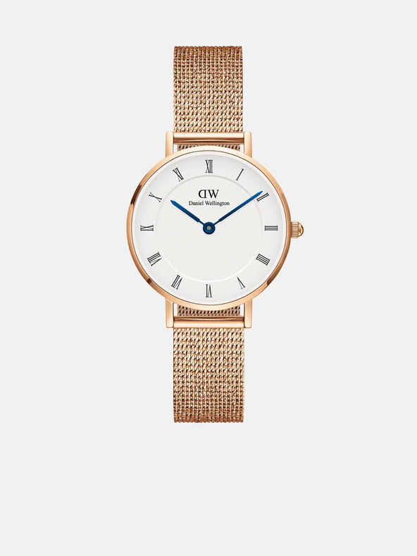 Daniel Wellington Ροζ-χρυσό γυναικείο ρολόι Daniel Wellington mesh Petite Melrose