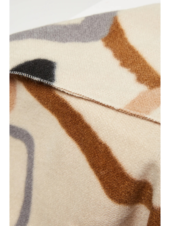 Moodo Καφέ και μπεζ γυναικείο κασκόλ με μοτίβο Moodo