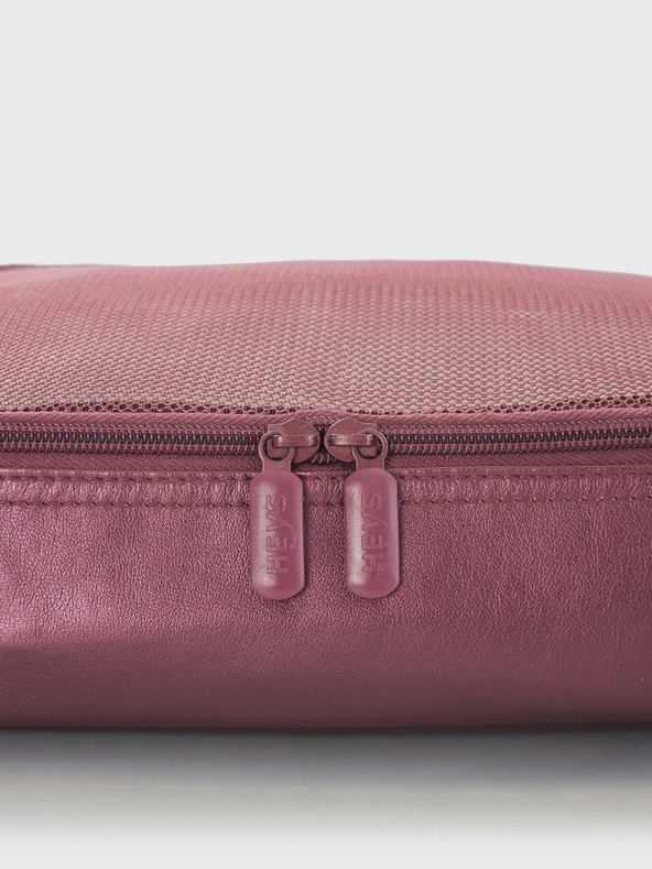 Heys Σετ πέντε τσαντών ταξιδιού σε σκούρο ροζ χρώμα Heys Metallic Packing Cube 5τεμ