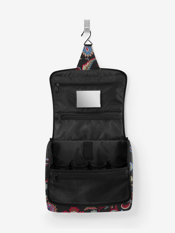 Reisenthel Μπορντό-μαύρη γυναικεία εμπριμέ νεσεσέρ Reisenthel Toiletbag XL Paisley Black