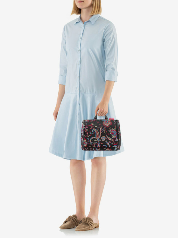 Reisenthel Μπορντό-μαύρη γυναικεία εμπριμέ νεσεσέρ Reisenthel Toiletbag XL Paisley Black