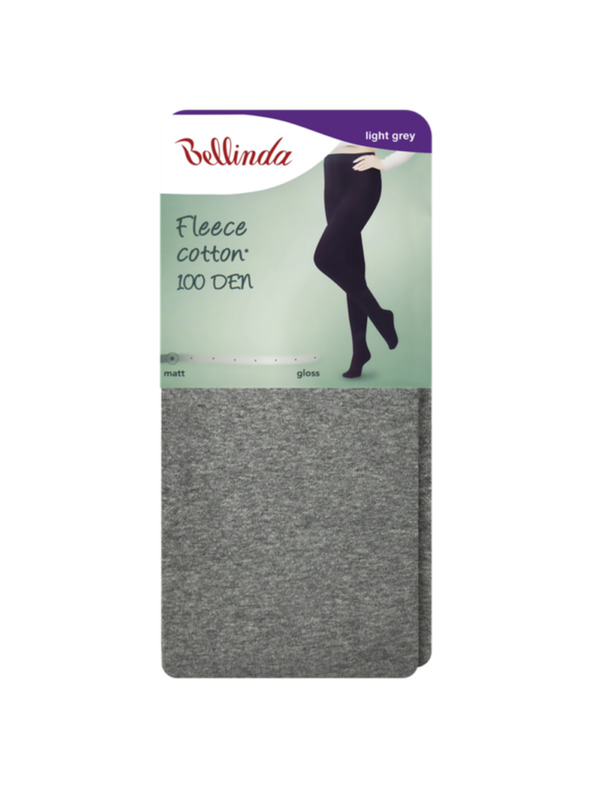 Bellinda FLEECE COTTON 100 DEN - Opaque Tights - Grey