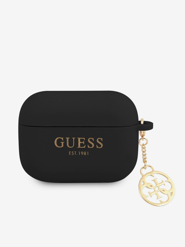 Guess Guess 4G Charm Σιλικόνης Θήκη για AirPods Pro Μαύρο