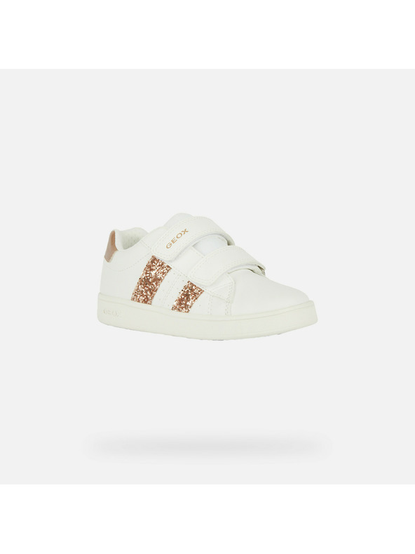 Geox Λευκά αθλητικά παπούτσια Geox Eclyper για κορίτσια