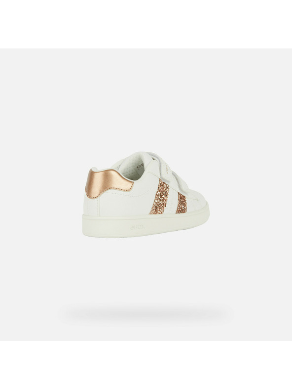 Geox Λευκά αθλητικά παπούτσια Geox Eclyper για κορίτσια