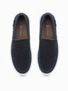 Ombre Clothing Dark Blue Men's Suede Slip-On Shoes Ombre Clothing