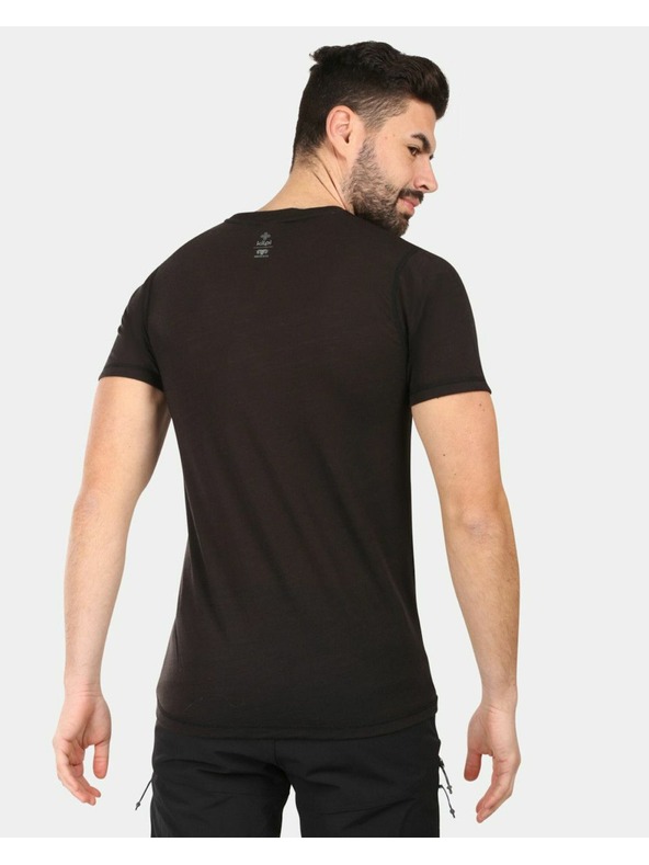 Kilpi Kilpi SLOPER-M ανδρικό μάλλινο t-shirt Μαύρο