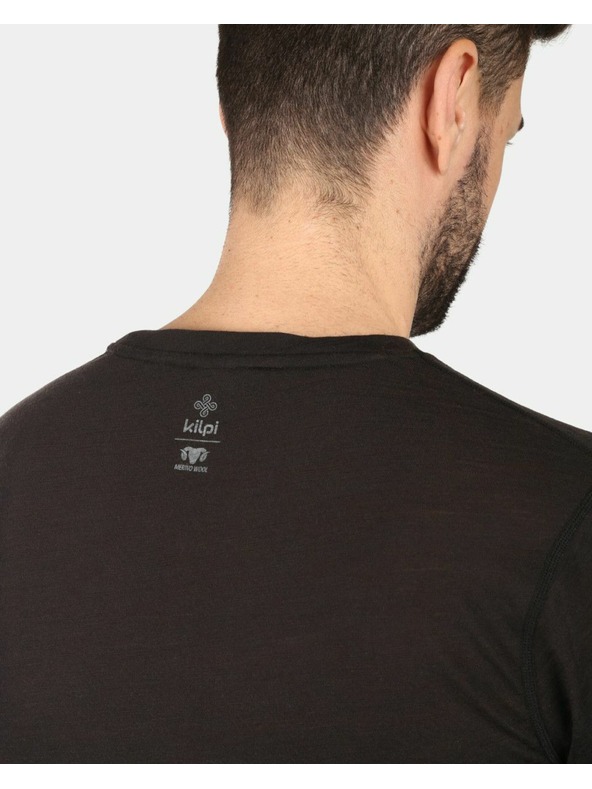 Kilpi Kilpi SLOPER-M ανδρικό μάλλινο t-shirt Μαύρο