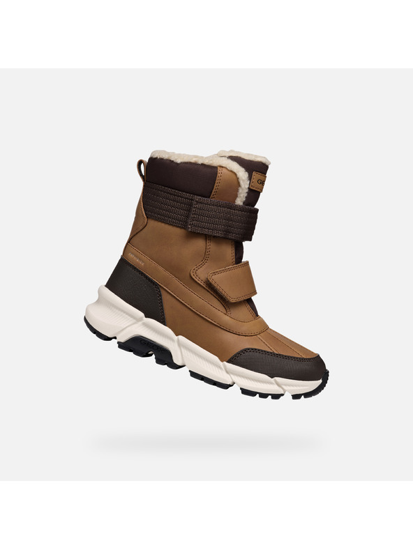 Geox Καφέ παιδικά μποτάκια Geox Flexyper Plus