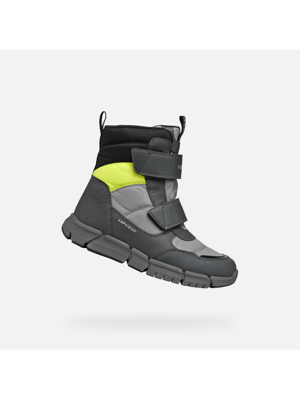 Geox Γκρι παιδικά μποτάκια Geox Flexyper B Abx