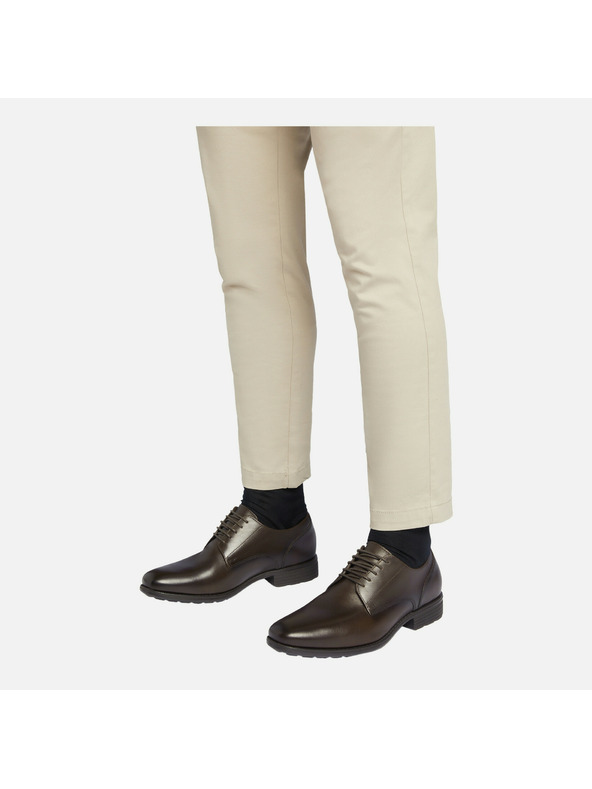 Geox Καφέ ανδρικά επίσημα παπούτσια Geox Walk Pleasure F