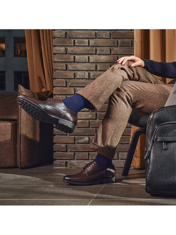 Geox Καφέ ανδρικά επίσημα παπούτσια Geox Walk Pleasure F