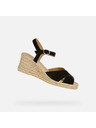 Geox Μαύρα γυναικεία σανδάλια Geox Gelsa Low