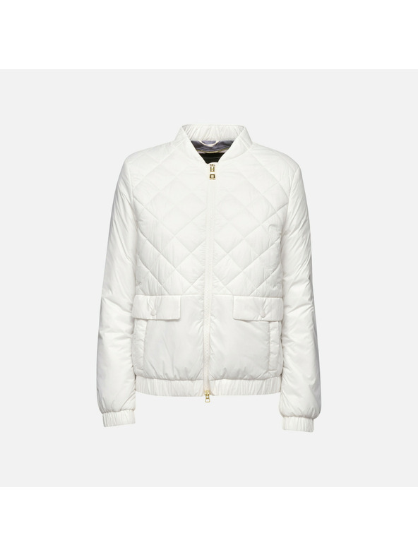 Geox Κρεμ γυναικείο μπουφάν Geox Amabel