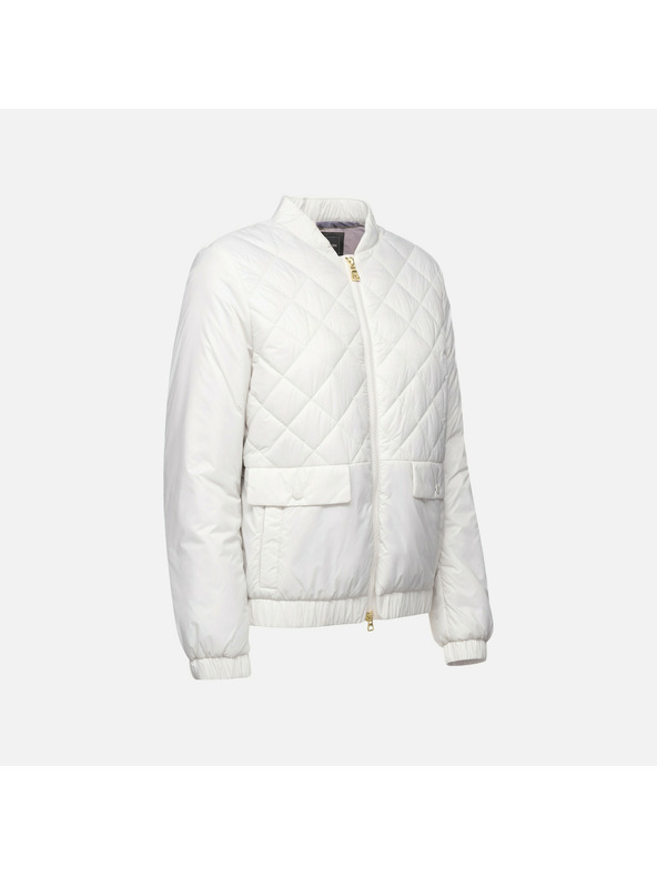 Geox Κρεμ γυναικείο μπουφάν Geox Amabel