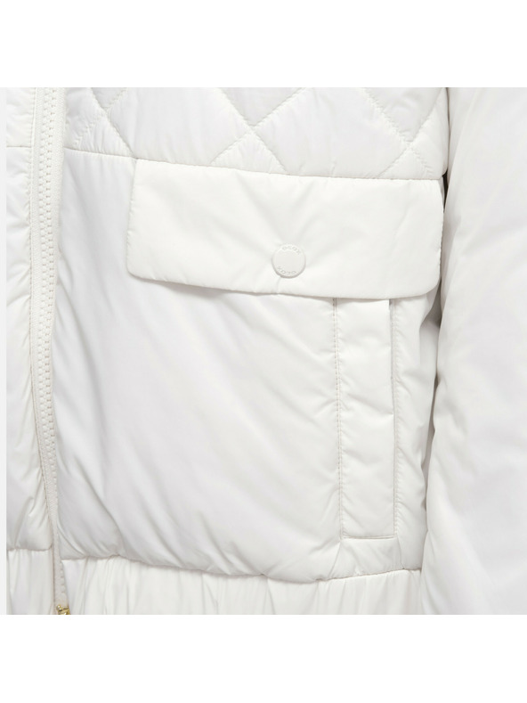 Geox Κρεμ γυναικείο μπουφάν Geox Amabel