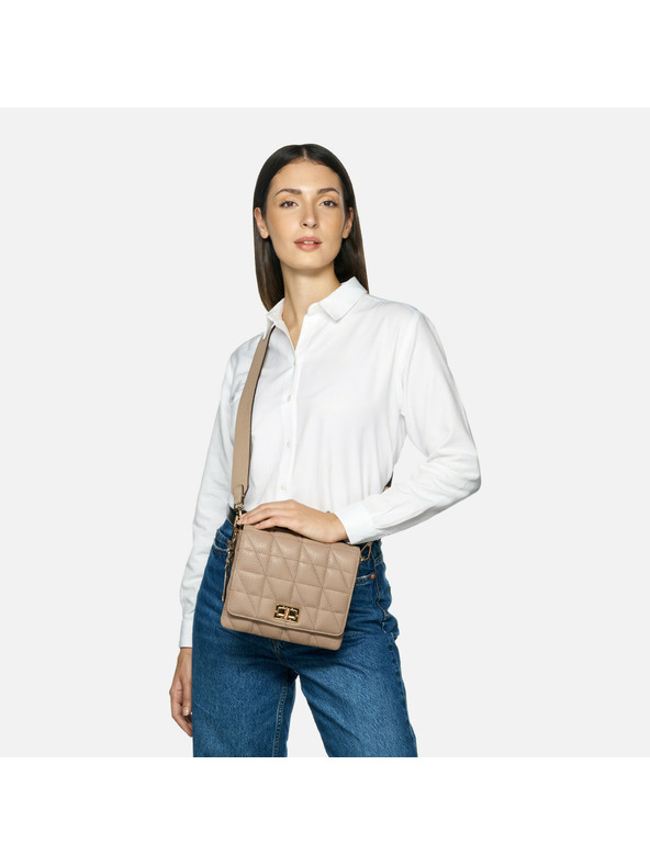 Geox Μπεζ γυναικεία τσάντα Geox Veriana